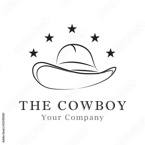 Cowboy logo vector template design