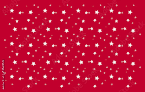 Various stars on a red background - digital illustration.
