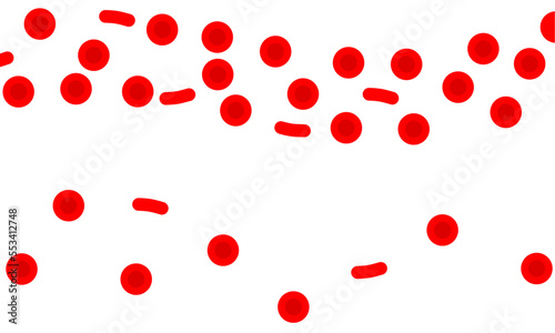 Vector illustration of the difference between anemic and normal red blood cell count on a white background. Lack of red blood cell count. Amemia concept. photo