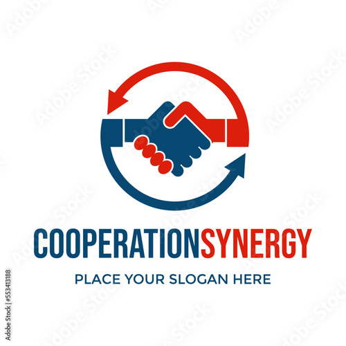 Cooperation Synergy Vector Logo Template