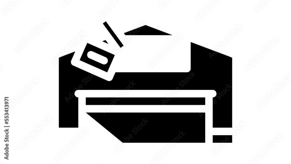 film studio construction glyph icon animation