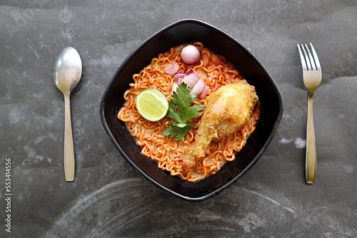 Khao Soi Recipe, Khao Soi, Khao Soi Gai, Thai Noodles Khao Soi, Chicken Curry with seasoning on table
