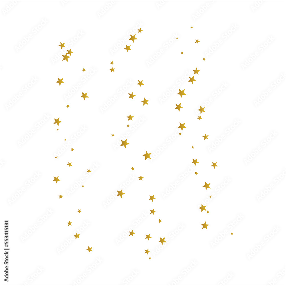 Golden scattered stars on sky spread icon flat design. Golden scattered stars on sky spread icon flat design.
