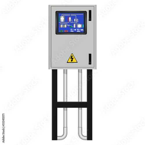 Control Panel. Production control panel and control of computer devices. Touchpad. Vector graphics