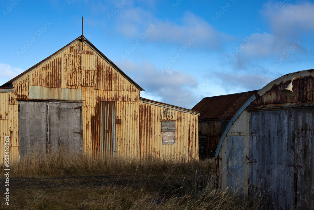 Old abandoned wooden house, Holmsvollur, Iceland Old abandoned wooden house, Holmsvollur, Iceland