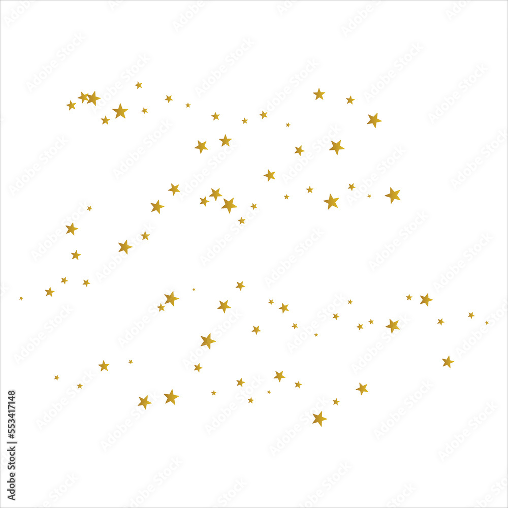 Golden scattered stars on sky spread icon flat design. Golden scattered stars on sky spread icon flat design.