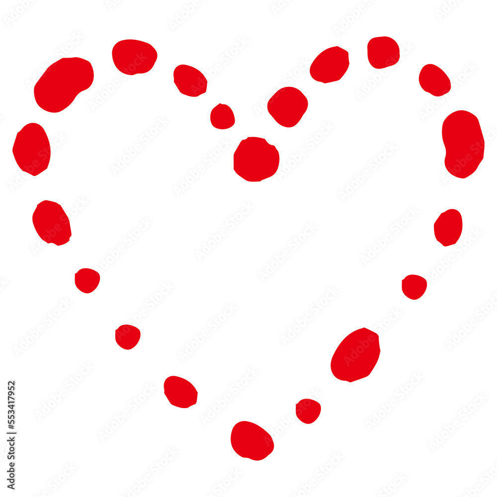 Hand drawn red heart icon