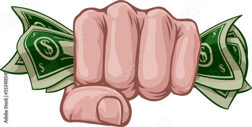 Money Cash Fist Hand Comic ...