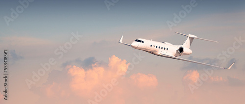 Cuadro en lienzo business jet flies