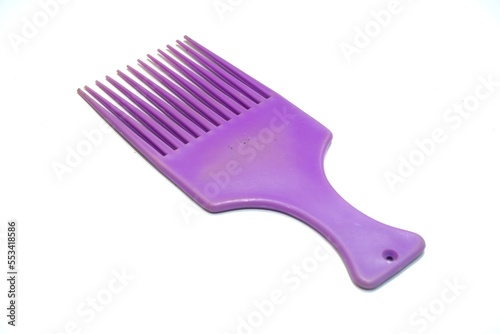 Purple Comb Isolated On White Background