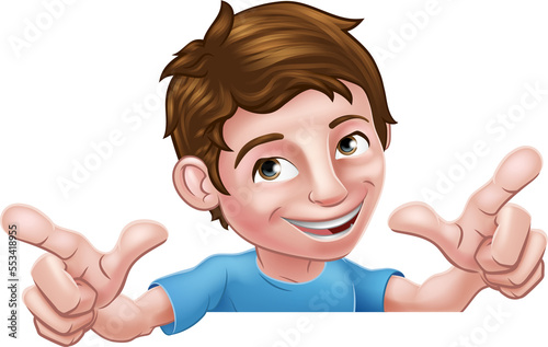 Boy Kid Cartoon Child Peeki...