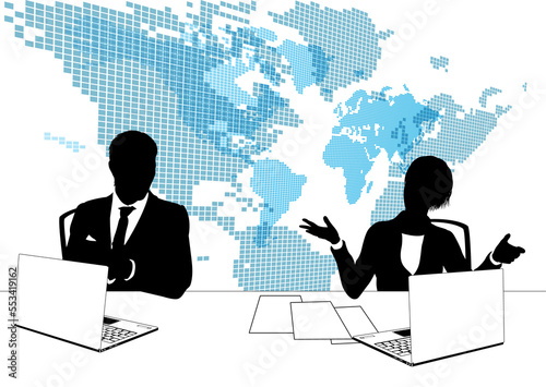 News Anchor Silhouette TV R...