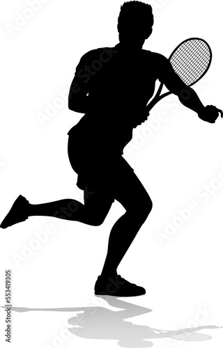 Tennis Silhouette Sport Pla...