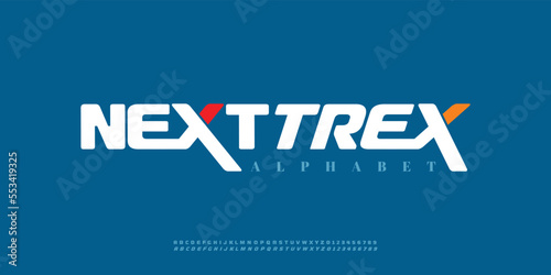 Modern Bold Font Sport Alphabet. Typography urban style fonts for technology, digital, movie logo design. vector illustration