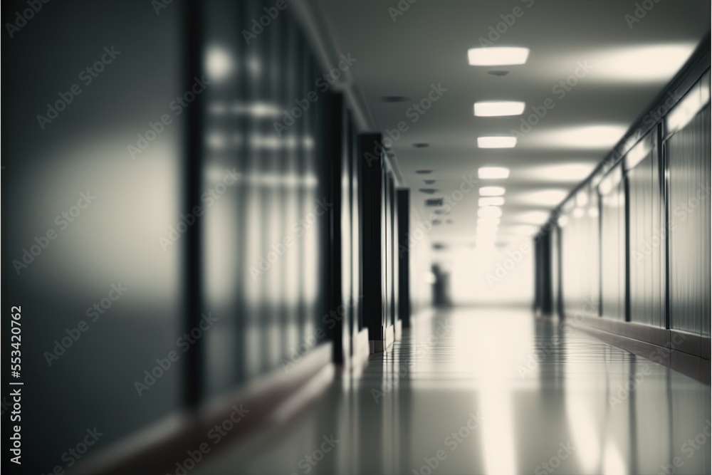 Fototapeta premium corridor in building Generative AI
