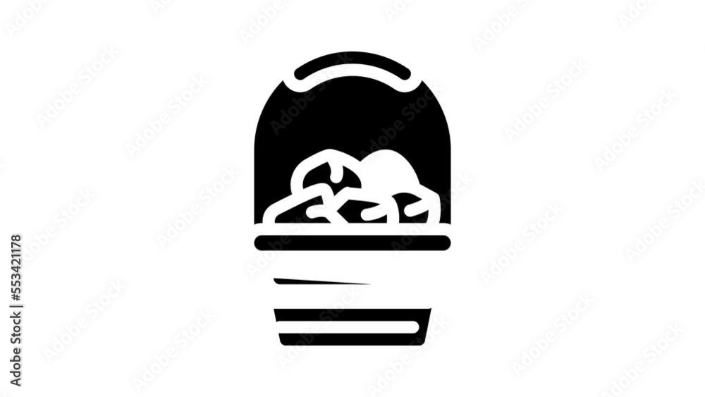 flower basket glyph icon animation flower basket glyph icon animation