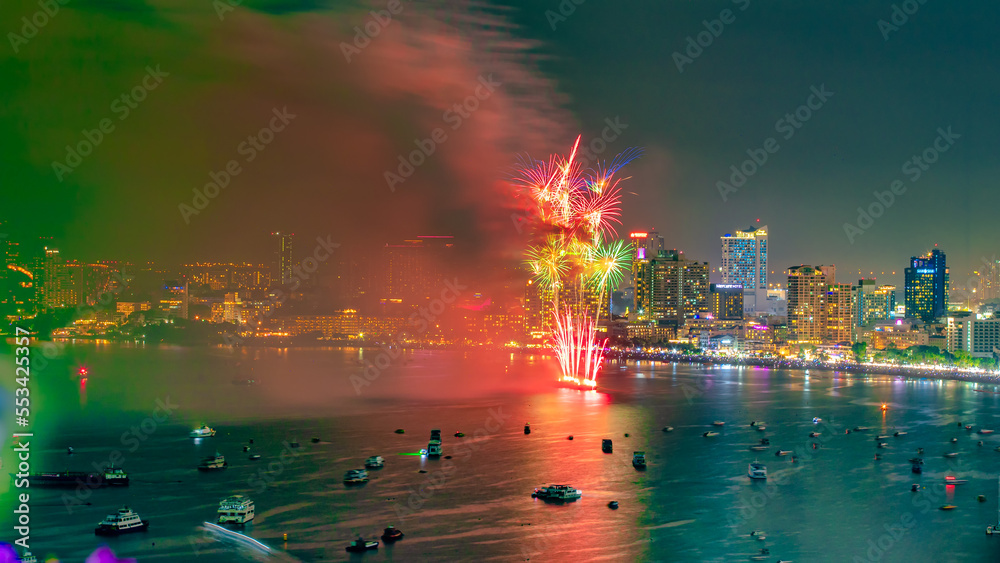 International Fireworks Festival in Pattaya, Thailand, where many countries participate.