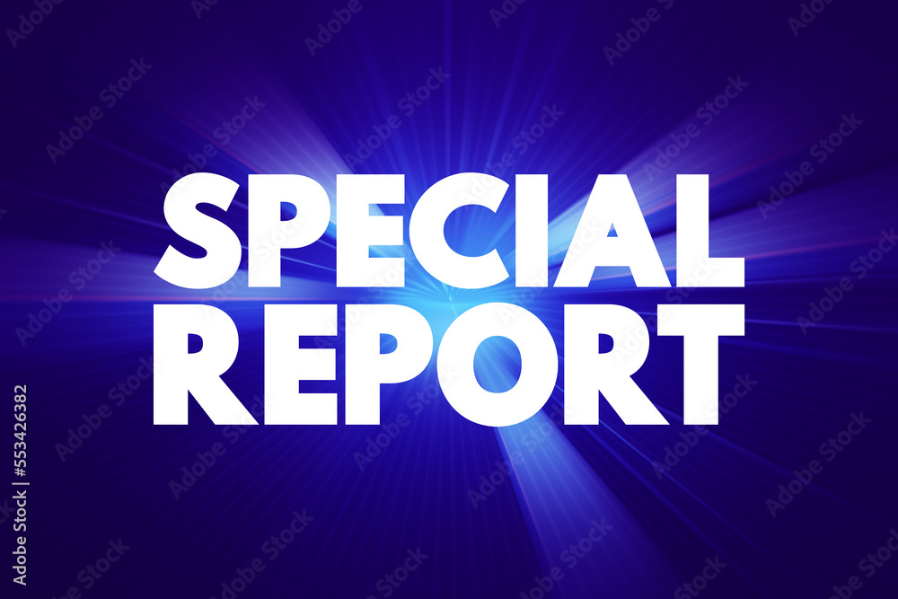Special Report - short review-style articles that summarize a particular niche area, text concept background