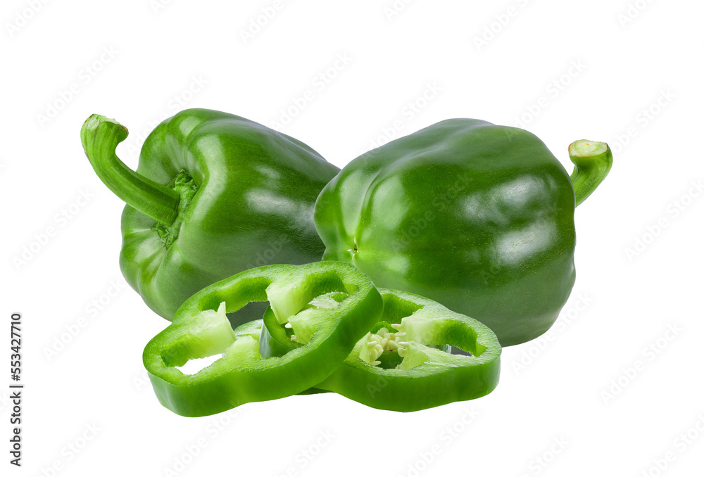 Green pepper full depth of field on transparent png Green pepper full depth of field on transparent png