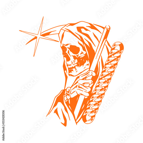 vector illustration of the angel of death