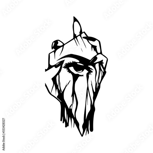 vector illustration of a hand holding a glass