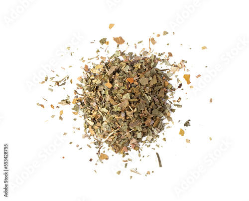 Dried chopped parsley on transparent png