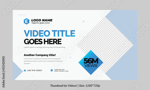 Editable Thumbnail for videos and all social platforms usable in your all videos Editable Premium Vector, Customizable Thumbnails fully customizable	