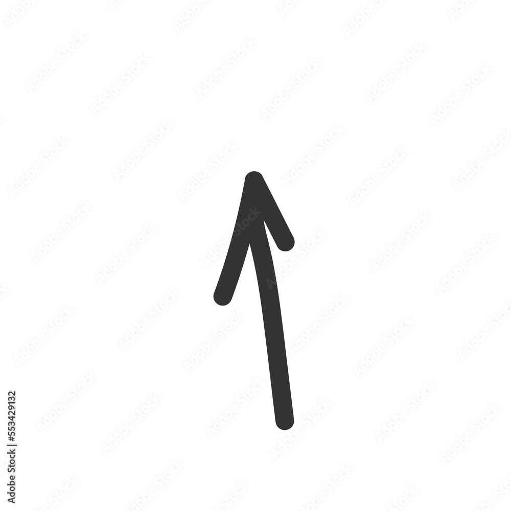 Curved arrow hand drawn. Sketch doodle style. Curved arrow hand drawn. Sketch doodle style.