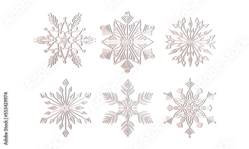 2 layer snowflake mandala Christmas  ornament set.