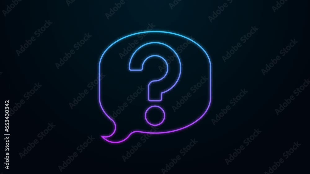 Glowing neon line Speech bubble chat icon isolated on black background. Message icon. Communication or comment chat symbol. 4K Video motion graphic animation Glowing neon line Speech bubble chat icon isolated on black background. Message icon. Communication or comment chat symbol. 4K Video motion graphic animation