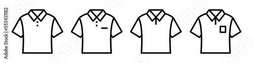 Polo shirt icon. T-shirt icon, vector illustration