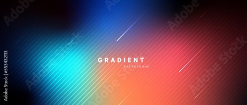 Abstract gradient blurred background with diagonal lines photo