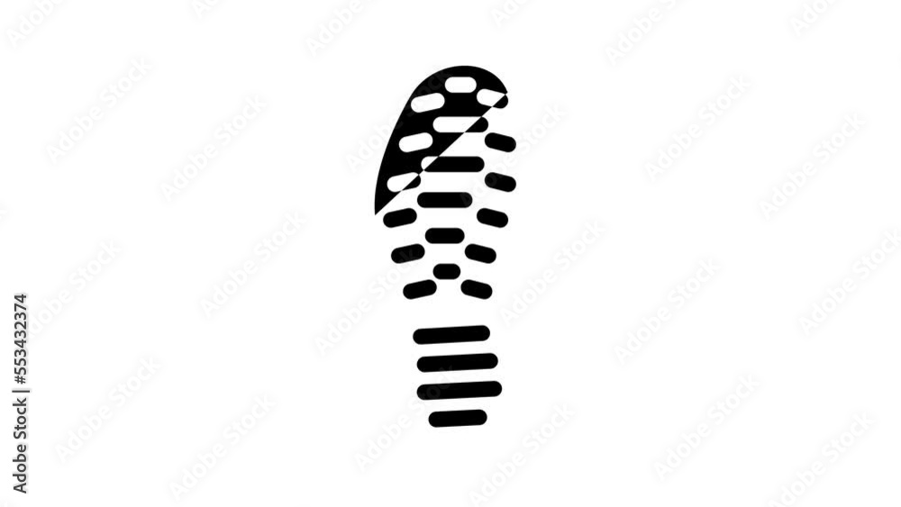 footprint shoe glyph icon animation footprint shoe glyph icon animation