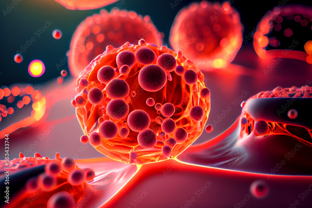 Cancer Cells Malignant Cells Generative Ai Illustration Stock