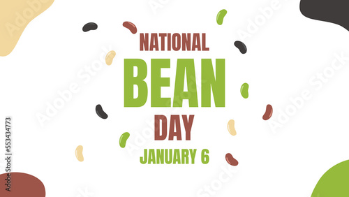 Happy national bean day vector flat style. Suitable for poster, cover, web, social media banner.