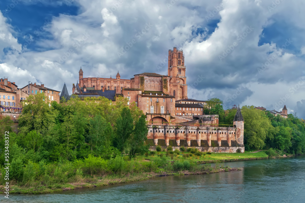 View of Albi cathedral, France