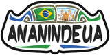 Ananindeua Brazil Flag Travel Souvenir Sticker Skyline Landmark Logo Badge Stamp Seal Emblem SVG EPS