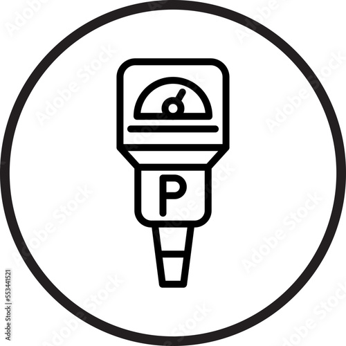 Parking Meter Icon Style