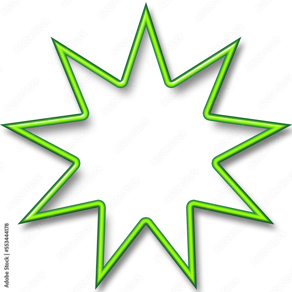 Green Neon Sign Star Shaped Light | 80's | Retro | Disco Green Neon Sign Star Shaped Light | 80's | Retro | Disco