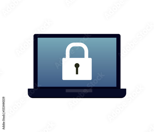 Internet Network Computer Security vector icon.
