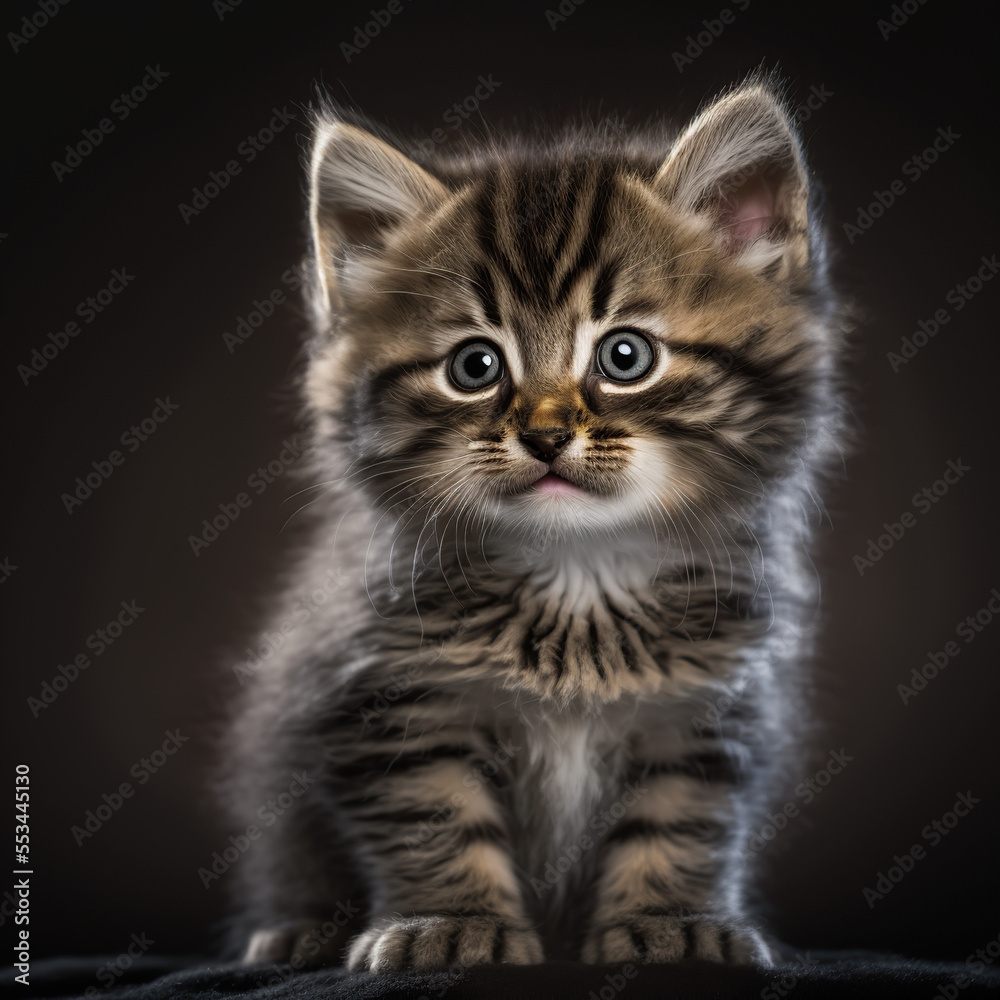 closeup portrait of a maine coon kitten closeup portrait of a maine coon kitten