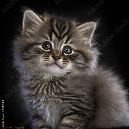 closeup portrait of a ragamuffin kitten © Raanan