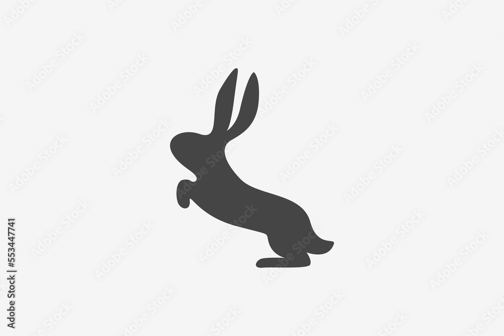 Illustration vector graphic of jump rabbit silhouette Illustration vector graphic of jump rabbit silhouette
