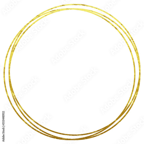 Golden frame with circles