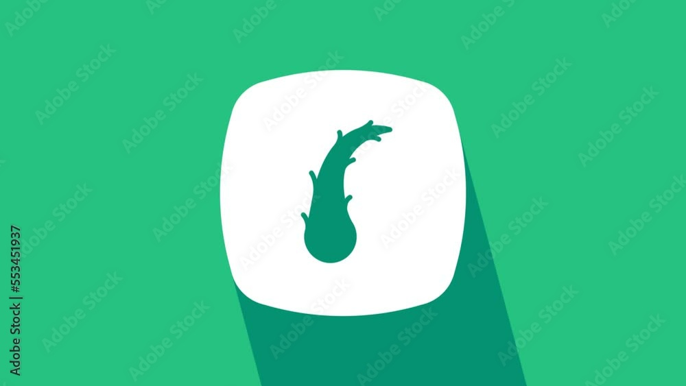 White Human hair follicle icon isolated on green background. Hair care treatment. 4K Video motion graphic animation White Human hair follicle icon isolated on green background. Hair care treatment. 4K Video motion graphic animation