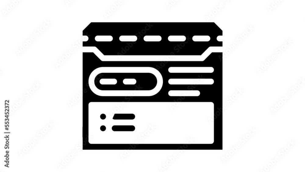 job folder glyph icon animation job folder glyph icon animation