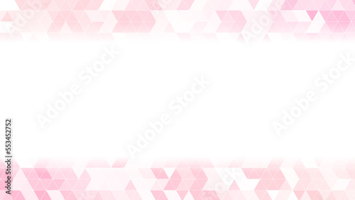三角パターン背景素材，コピースペース，オレンジピンクのグラデーション
