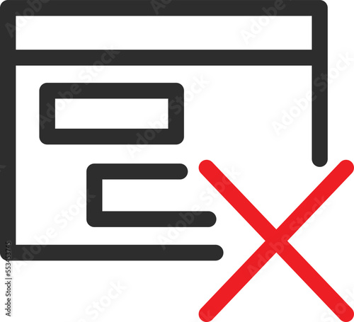 Reject Browser Vector Icon
