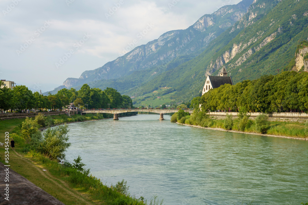 Landscape along the Adige cycleway