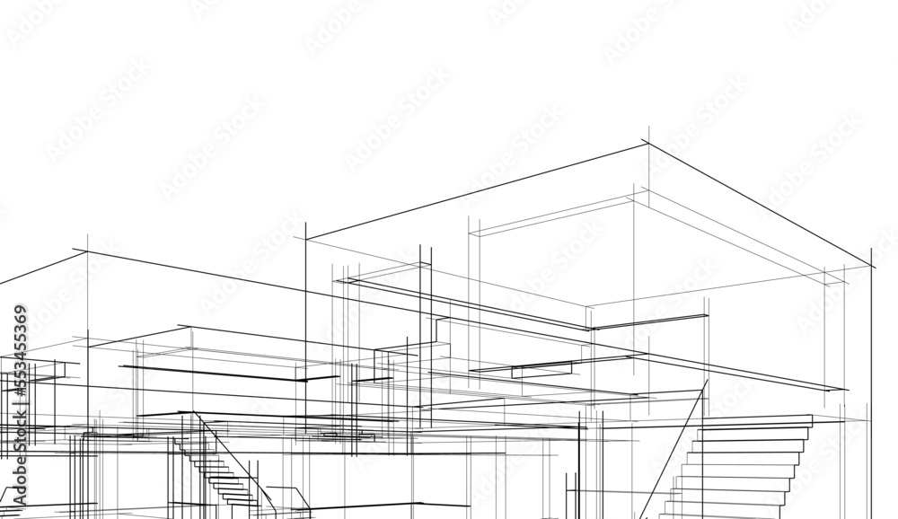 architectural sketch of a house architectural sketch of a house